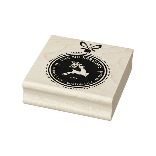 フェスティバルホリデートインデアオーナメント差出人住所 ラバースタンプ (スタンプ)