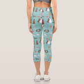 フェスティバルホリデードッグズインクリスマスセーター柄 カプリレギンス (裏面)