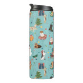 フェスティバルホリデードッグズインクリスマスセーター柄 タンブラー (回転右)