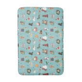 フェスティバルホリデードッグズインクリスマスセーター柄 バスマット (正面縦)