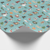 フェスティバルホリデードッグズインクリスマスセーター柄 ラッピングペーパー (角)