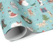 フェスティバルホリデードッグズインクリスマスセーター柄 ラッピングペーパー (ロールコーナー)