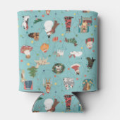 フェスティバルホリデードッグズインクリスマスセーター柄 缶クーラー (裏面)