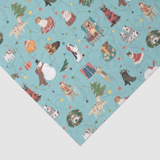 フェスティバルホリデードッグズインクリスマスセーター柄 薄葉紙 (詳細)