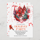 フェスティバルホリデーハウスクリッツマスパーティの招待状 招待状 (正面/裏面)