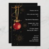 フェスティバルホリデーパーティー招待状 招待状 (正面/裏面)