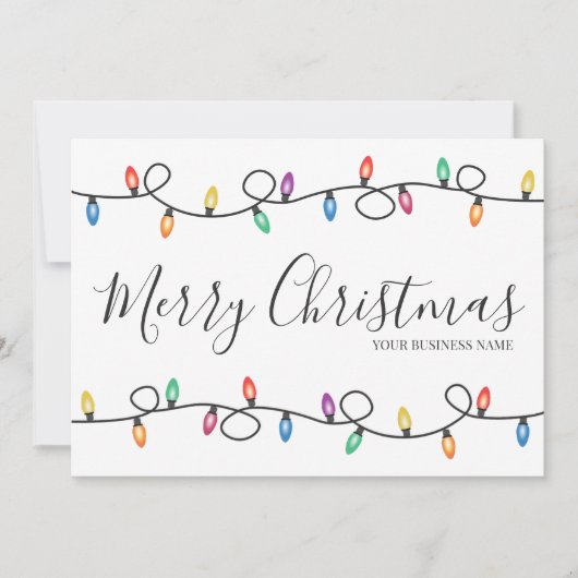 フェスティバルホリデービジネスロゴクリスマスカード シーズンカード (正面)