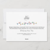 フェスティバルホリデービジネスロゴクリスマスカード シーズンカード (裏面)