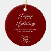 フェスティバルホリデービジネスロゴ セラミックオーナメント (正面)