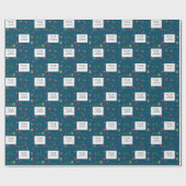 フェスティバルホリデービジネス会社ロゴブランドブルー ラッピングペーパー (フラット)