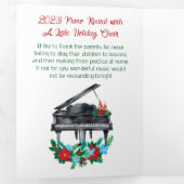 フェスティバルホリデーピアノリサイタル 三つ折りプログラム (内部最初)