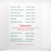 フェスティバルホリデーピアノリサイタル 三つ折りプログラム (内部中)