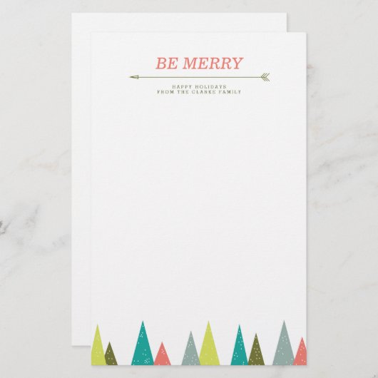 フェスティバルホリデーフォレストひな形 便箋 (正面/裏面)