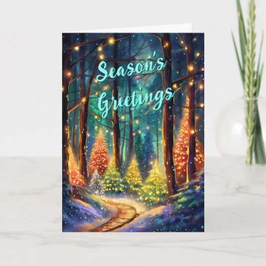 フェスティバルホリデーフォレストフォールドホリデーカード シーズンカード (正面)