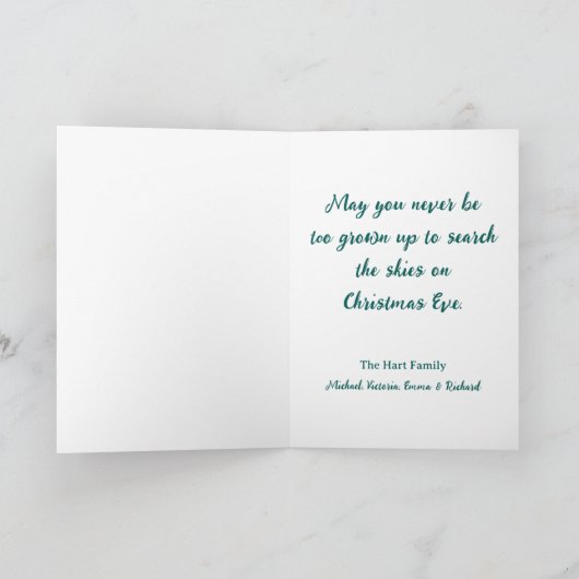 フェスティバルホリデーフォレストフォールドホリデーカード シーズンカード (内部)