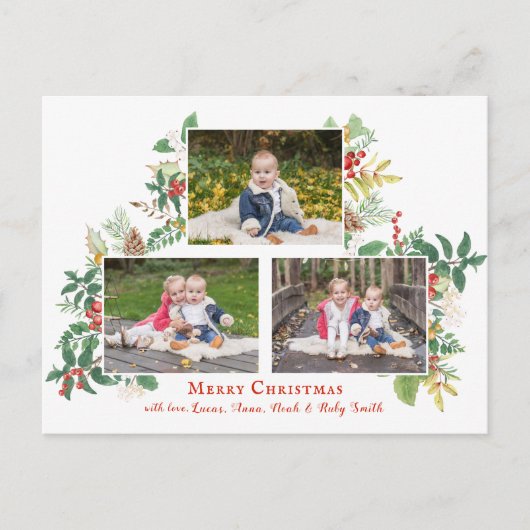 フェスティバルホリデーフローラスリーフォト ポストカード (正面)