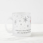 フェスティバルホリデーベルマグ – クリスパーソナライズされたマス フロストグラスマグカップ (左)