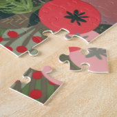 フェスティバルホリデーボタニカルジョイタイプクリスマスフォト ジグソーパズル (側面)