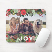 フェスティバルホリデーボタニカルジョイタイプクリスマスフォト マウスパッド (マウス)