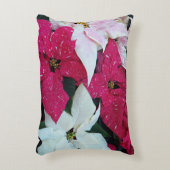 フェスティバルホリデーポインセチアプラントズフローラ アクセントクッション (正面(垂直))