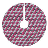 フェスティバルホリデーポインセティアスパターン フェイクリネンツリースカート (正面)