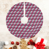 フェスティバルホリデーポインセティアスパターン フェイクリネンツリースカート