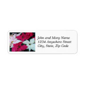 フェスティバルホリデーポインセティアスフローラ差出人住所 ラベル (正面)