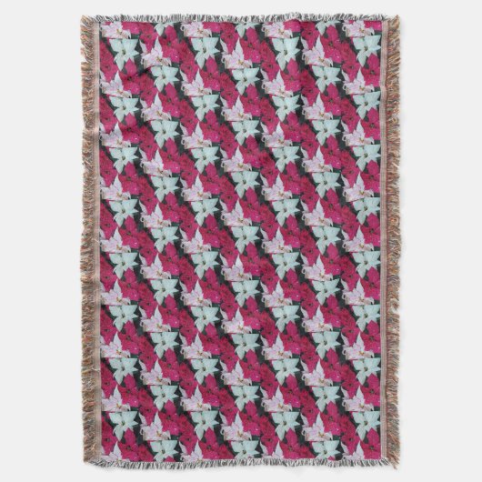 フェスティバルホリデーポインセティアスフローラ スローブランケット (正面縦)