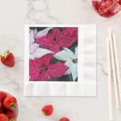 フェスティバルホリデーポインセティアスフローラ 縁ありランチョンナプキン (インサイチュ)