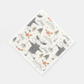 フェスティバルホリデームーススケッチ スタンダードランチョンナプキン (角)