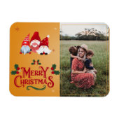 フェスティバルホリデーメリークリスマスキープサケ写真 マグネット (横)