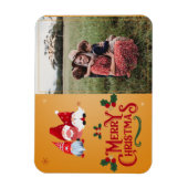 フェスティバルホリデーメリークリスマスキープサケ写真 マグネット (縦)