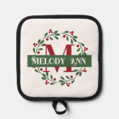 フェスティバルホリデーモノグラム 鍋敷き (正面)