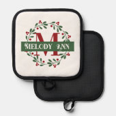 フェスティバルホリデーモノグラム 鍋敷き (正面/裏面)