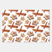 フェスティバルホリデーラテとCookieのラッピング紙 ラッピングペーパーシート (正面2)