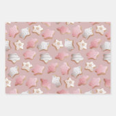 フェスティバルホリデーラテとCookieのラッピング紙 ラッピングペーパーシート (正面)