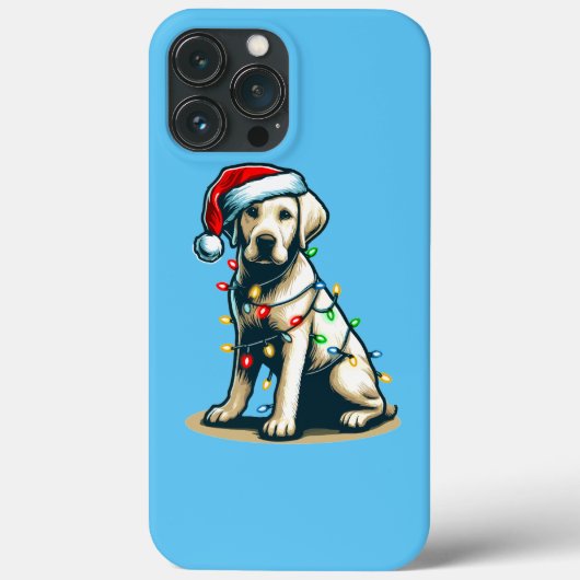 フェスティバルホリデーラブラドールドッグウィズクリスマスライト Case-Mate iPhoneケース (裏面)