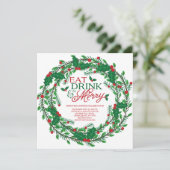 フェスティバルホリデーリースクリスマスディナー 招待状 (スタンド正面)