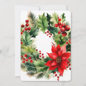 フェスティバルホリデーリース、クリスマスパーティー 招待状 (裏面)