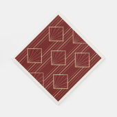 フェスティバルホリデーレッドと金ゴールド スタンダードランチョンナプキン (角)