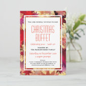 フェスティバルホリデーレッドスターズカスタマイズ可能パーティー 招待状 (スタンド正面)