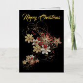 フェスティバルホリデーローレル 箔グリーティングカード (正面)