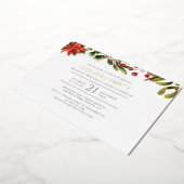 フェスティバルホリデー企業のクリスマスパーティー金ゴールド 箔招待状 (回転した状態)