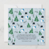 フェスティバルホリデー企業のビジネスロゴクリスマス カード (裏面)