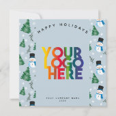 フェスティバルホリデー企業のビジネスロゴクリスマス カード (正面)