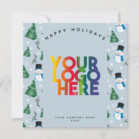 フェスティバルホリデー企業のビジネスロゴクリスマス カード (正面)