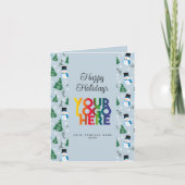 フェスティバルホリデー企業のビジネスロゴクリスマス カード (正面)