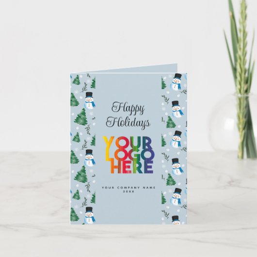 フェスティバルホリデー企業のビジネスロゴクリスマス カード (正面)