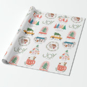 フェスティバルホリデー引用文&イメージクリスマスパターン ラッピングペーパー (アンロールド)