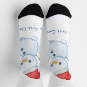 「フェスティバルホリデー応援：クリスマスをテーマにした靴下」 ソックス (上部)